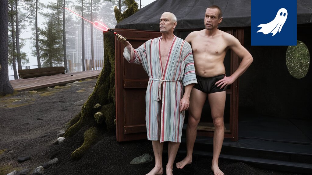 Moderni sauna, jossa näkyy teknologiaa ja data-analyysiä, symboloiden Meta-Saunan konseptia.