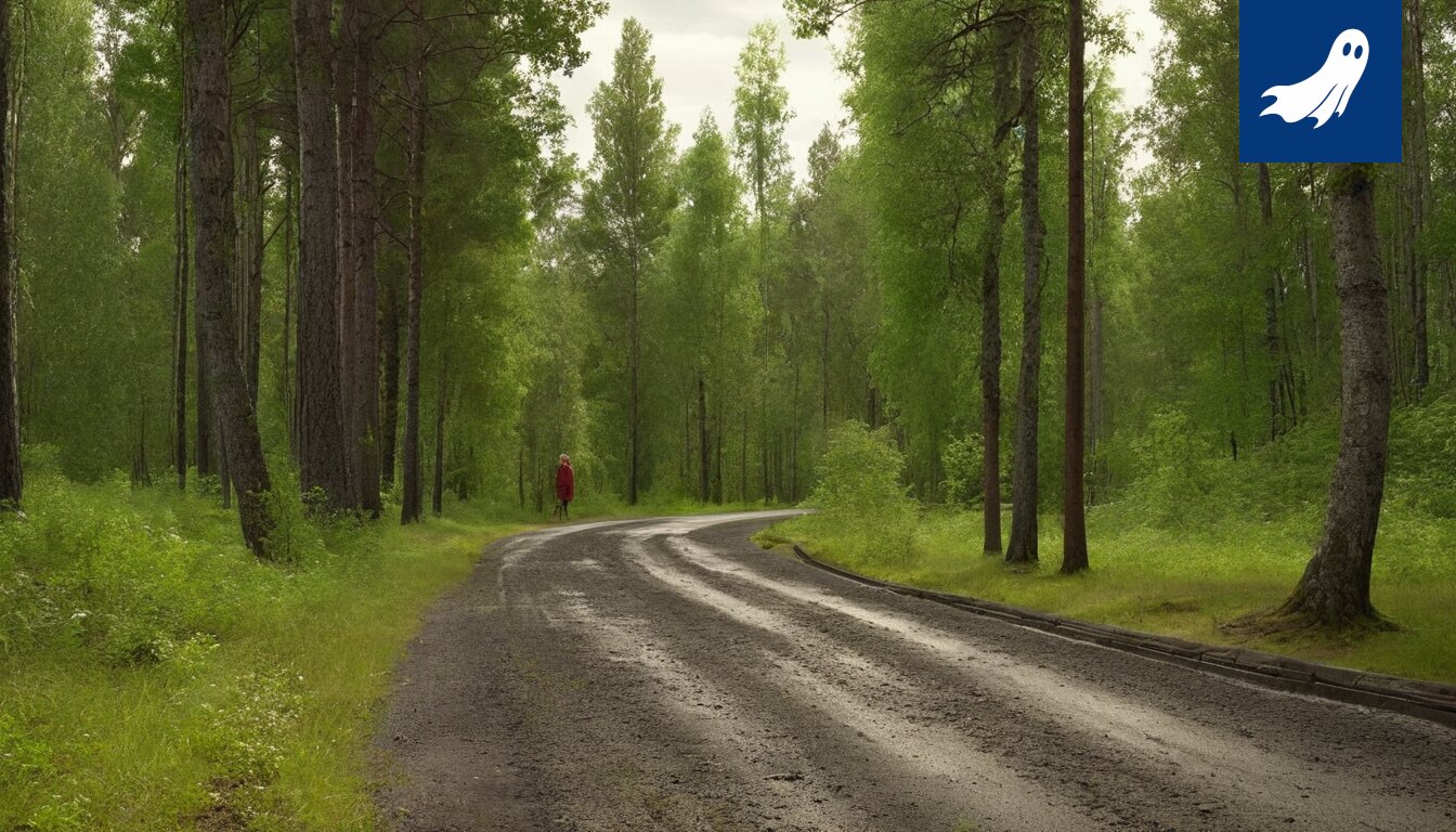 Metallinen naskali luistimilla jäällä, valvontakameran kuvakaappaus.