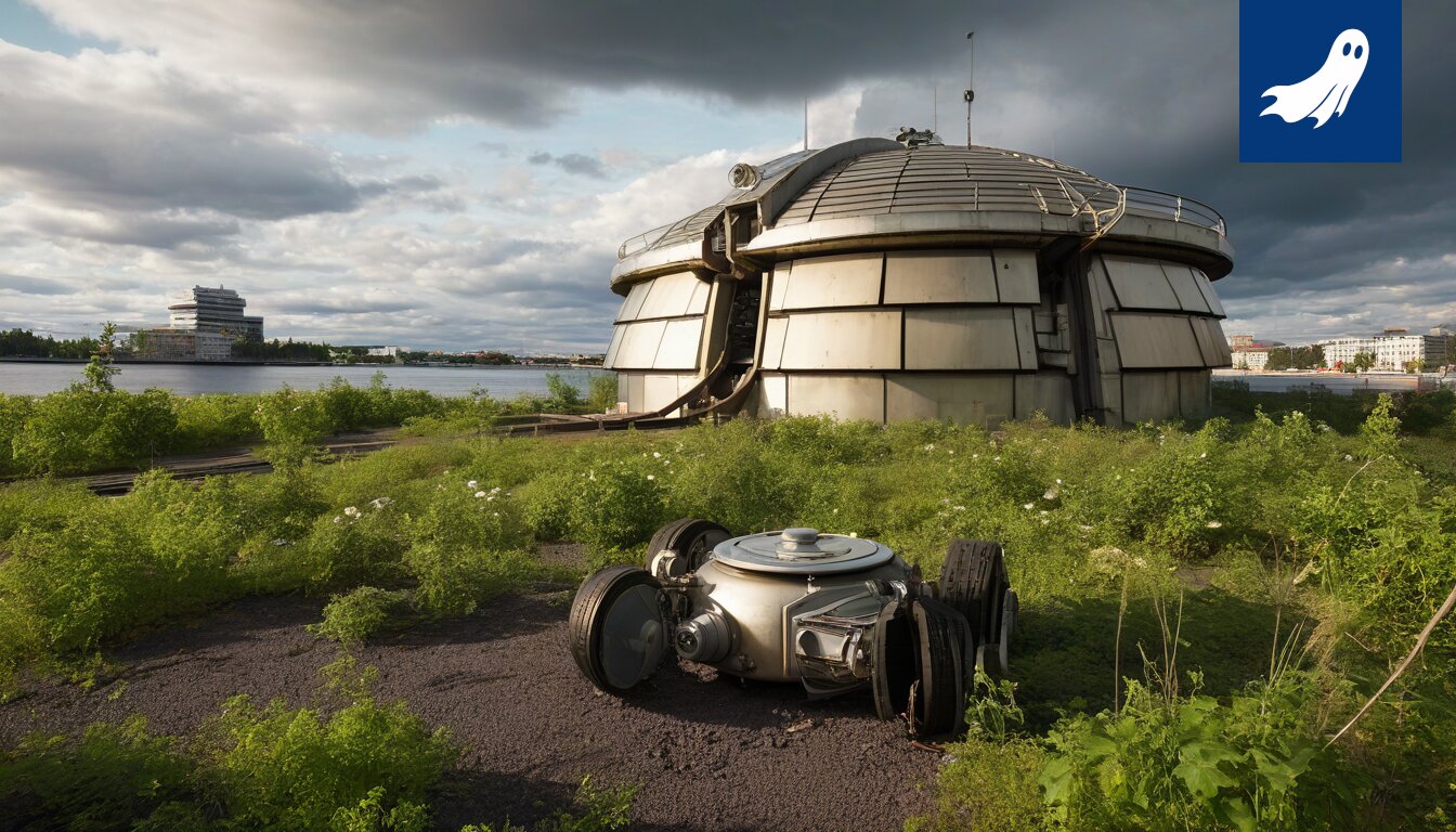 Höyry-Hubin moderni rakennus Naistenlahden rannalla, aallonmurtajan vieressä, ilmentää innovatiivista energiantuotantoa ja rentoutumista.