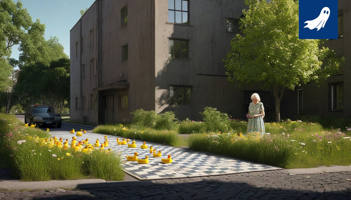 Kuva Tampereen taidemuseosta, jossa näkyy 3D-tulostin ja uusi 'Elinkaari-Ankka' -tuote.