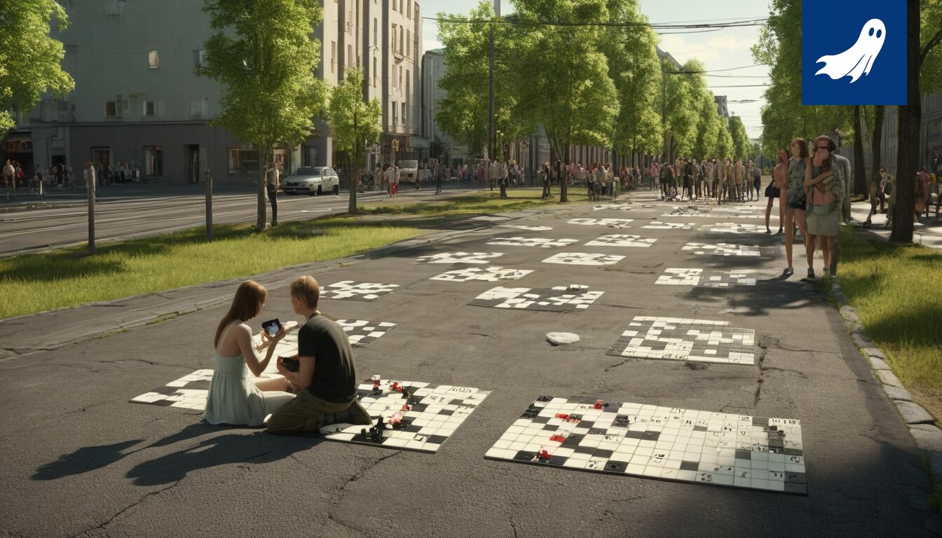 Kuva Tampereen maauimalasta yöllä, jossa vihjaillaan datan keräämiseen ja romanttisen algoritmin toimintaan.
