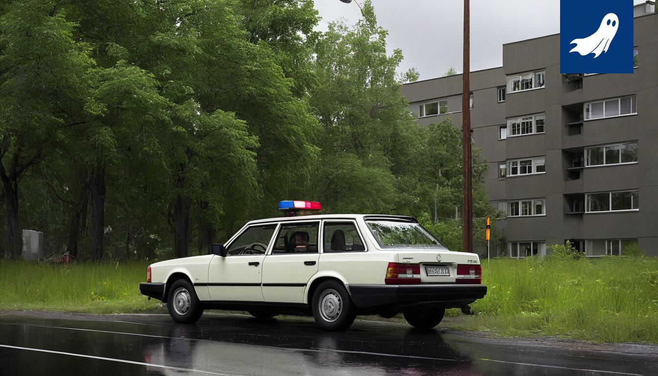 Satiirinen kuva Voikkaan paperitehtaasta, viitaten sen muuttumiseen datakeskukseksi ja tulevaisuuden teknologian symboliksi.