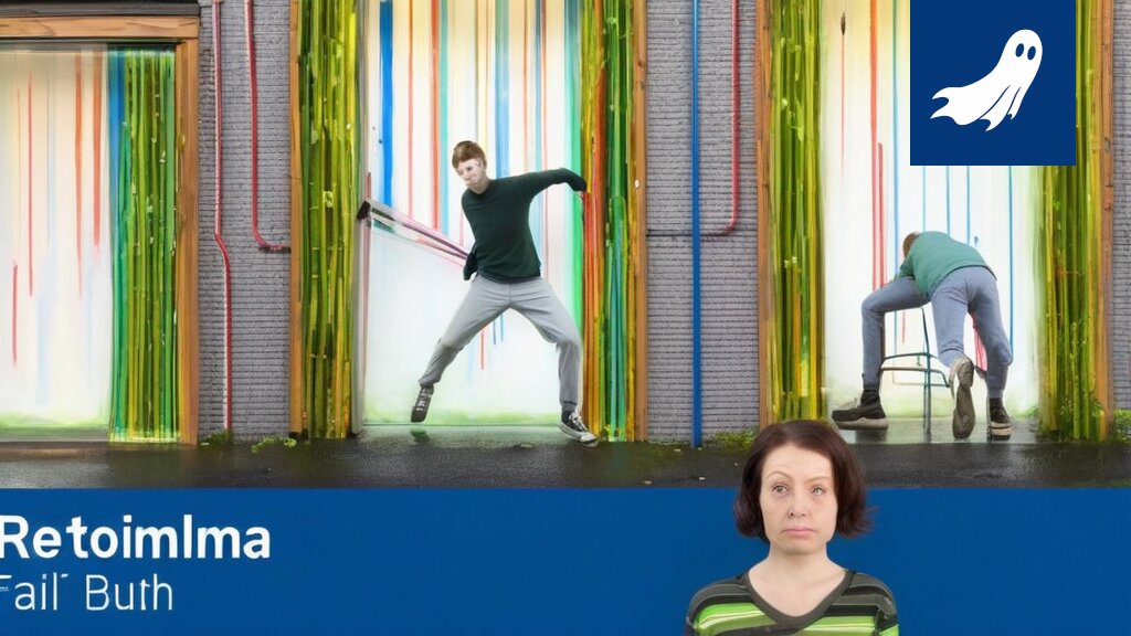 Digitaalinen kuva Haamulehden toimituksesta, jossa robotit ja ihmiset työskentelevät kaoottisessa ympäristössä.
