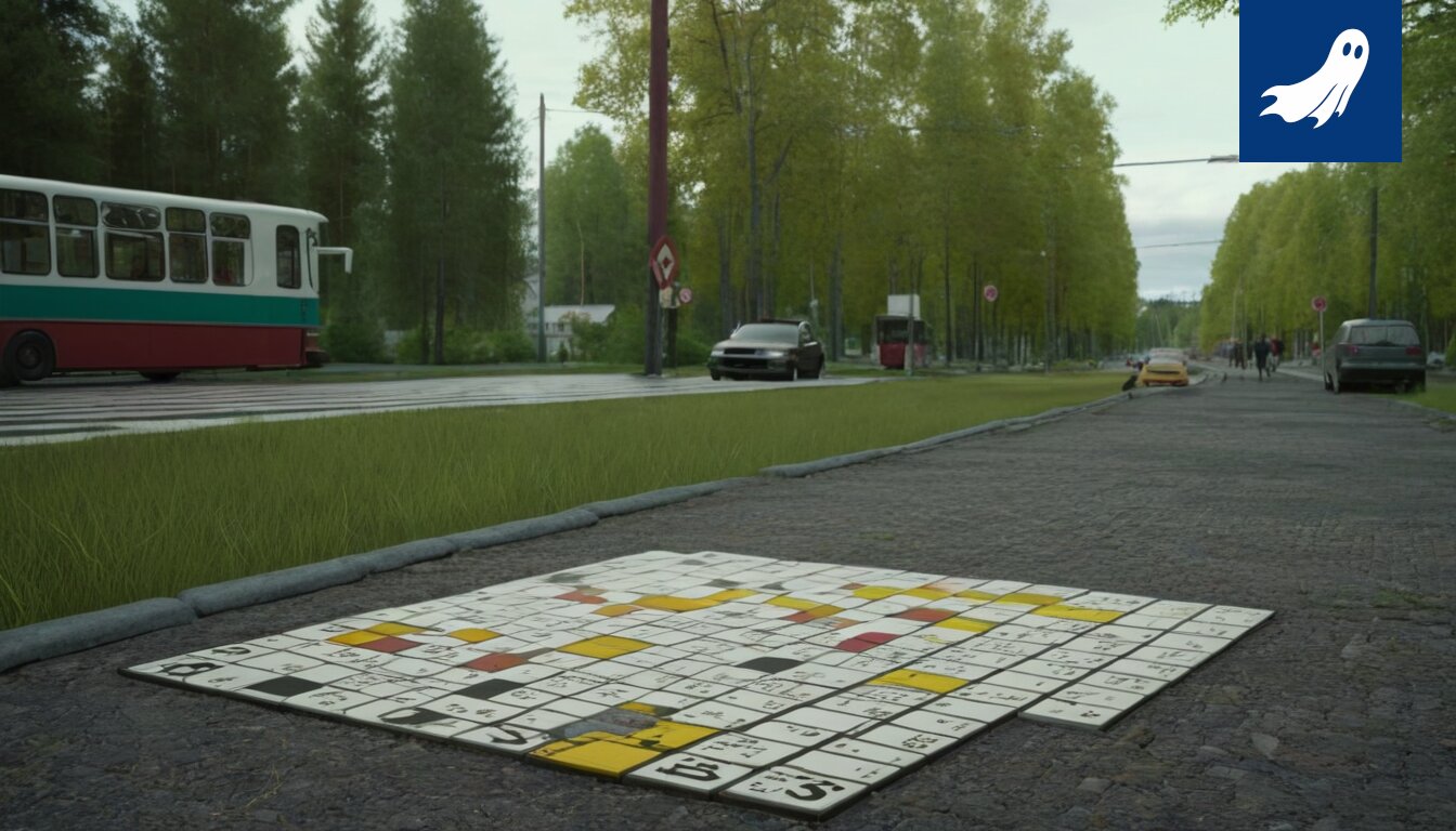 Kuva Seela Sellasta Pispalan maisemissa, mahdollisesti bussireitin kartta tai datakeskuksen ulkoasua kuvaava grafiikka.