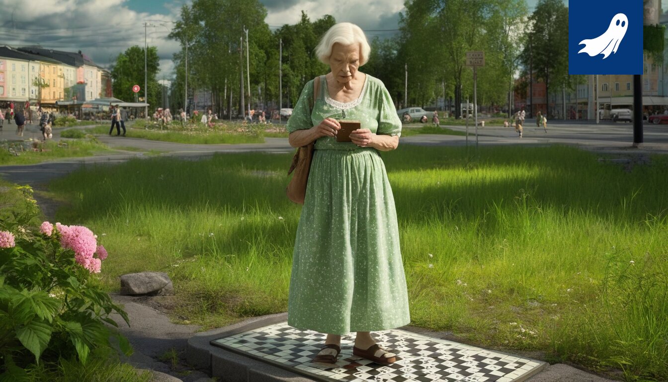 Satiirinen kuva vanhoista apteekkitavaroista digitaalisessa muodossa, viitaten NFT-ilmiöön ja Tampereen tapahtumiin.
