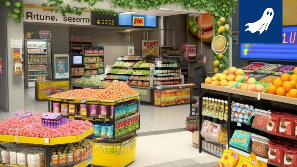 Ärrä-kioskin julkisivu Tampereen rautatieasemalla, korostaen modernia ja teknologista ilmettä.