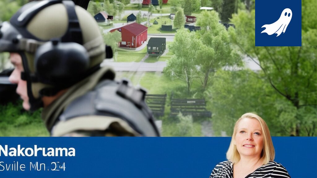 Varusmies TikTok-videota kuvaamassa, taustalla eteläamerikkalainen palkkasoturi, satiirinen kuva.