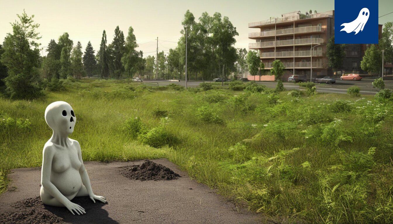 Kuva Tampereen Pirkkalasta, jossa näkyy futuristinen laite ja alumiinifoliohattuja ihmisiä, viitaten aivosimulaatioteknologiaan.
