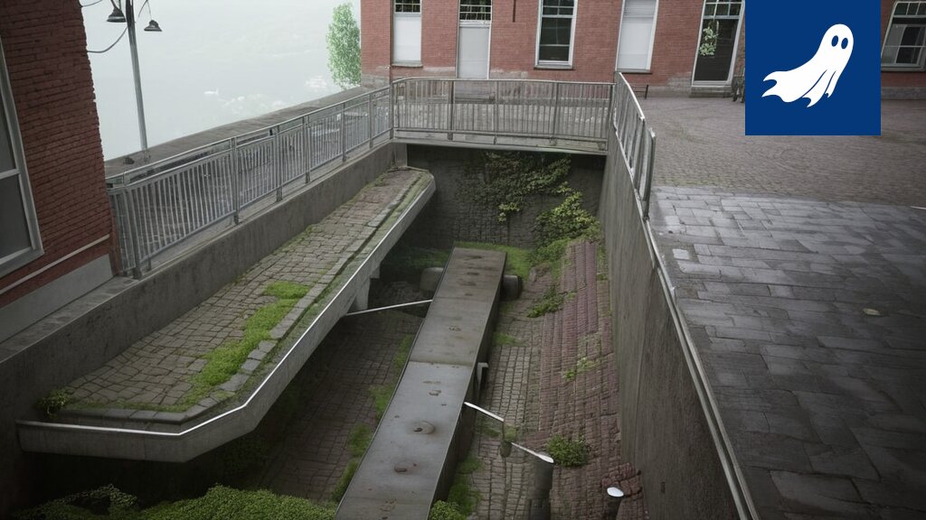 Sarjakuvamainen kuva Tampereen Sulkavuoren puhdistamosta, jossa jätevedestä nousee kultakolikoita.