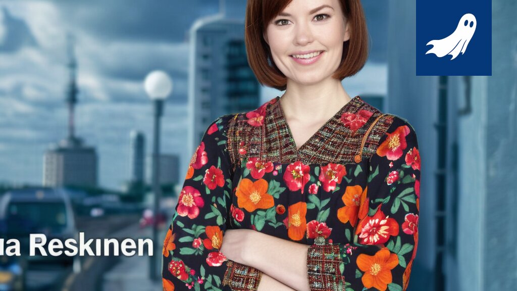 Sarjakuvamainen kuva Haamulehden logosta, jossa osakkeiden kurssikäyrät nousevat ylöspäin ja evästeet lentävät ilmassa.