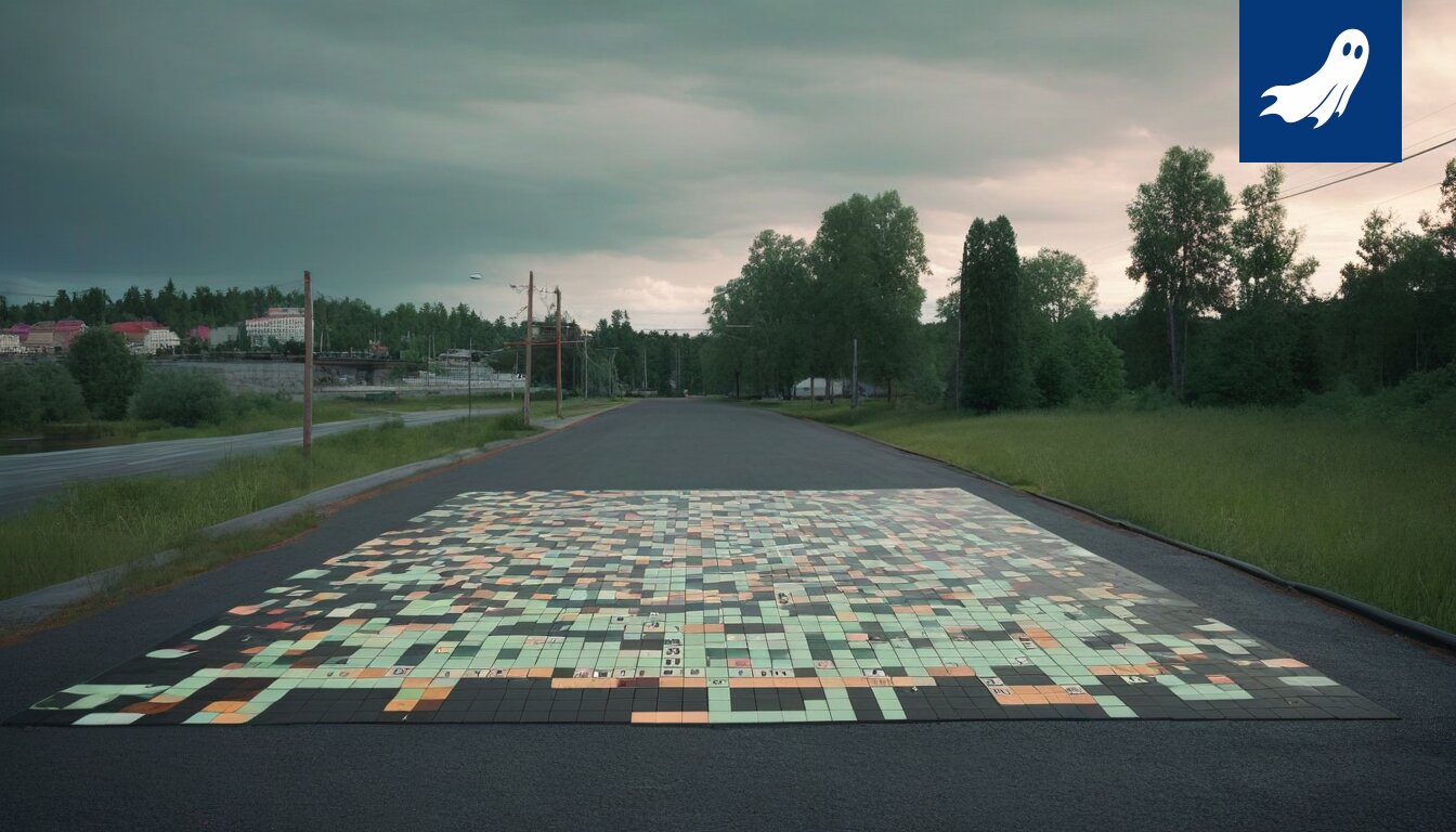 Sarjakuvamainen kuva Tampereen kaupungintalosta, jossa robotit ohjaavat päättäjiä.