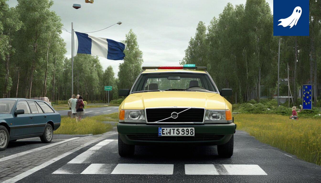 Sarjakuvamainen kuva Tampereen keskustasta, joka on täynnä mökkejä ja ruuhkia, viitaten asuntomessujen aiheuttamaan kaaokseen.