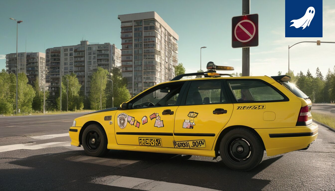 Vilkas liikenne Lielahden risteyksessä, jossa autot odottavat punaisia valoja ja ihmiset näyttävät stressaantuneilta.