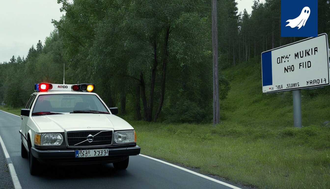 Robocop pystyttää kiillotettuja kromikaistoja ruuhkautuneelle tielle sakotuskameroineen.