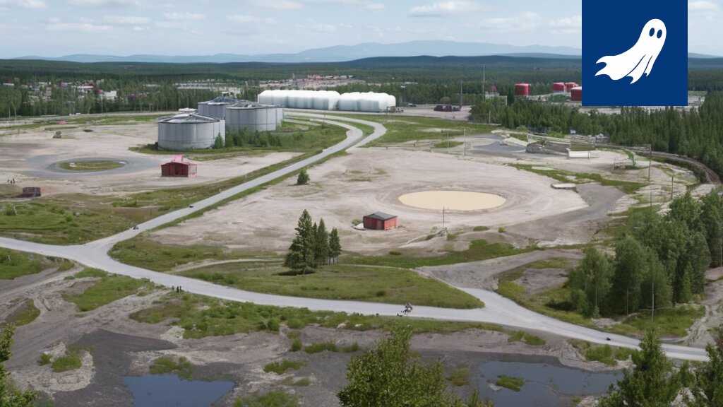 Sarjakuvamainen kuva Tampereen kaupungista, jossa pyörätiet muodostavat monimutkaisen verkoston datakeskusten ympärillä.