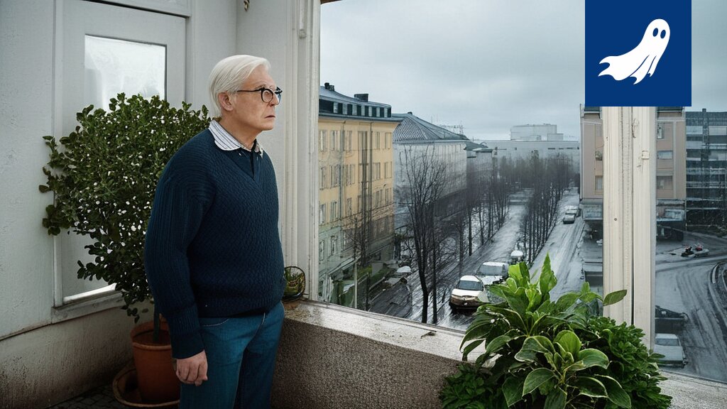 Miljoonatorni kohoaa Tampereen kaupunkikuvassa, symboloiden datapisteen ja tietoisuuden syntymää.