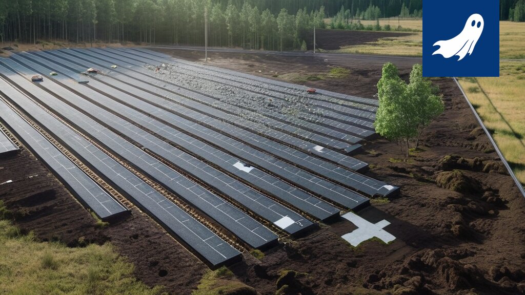 Sarjakuvamainen kuva pöytälaatikosta, josta säteilee valoa, viitaten epätavalliseen energianlähteeseen.