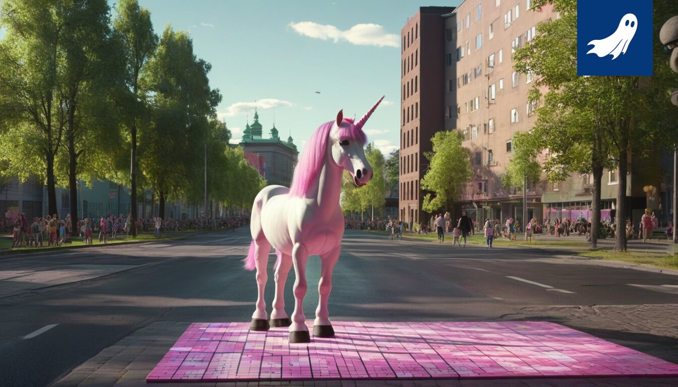 Sarjakuvamainen kuva oppilaasta virtuaalitodellisuuslasit päässä, ympärillä pehmokuvia ja mainoksia.