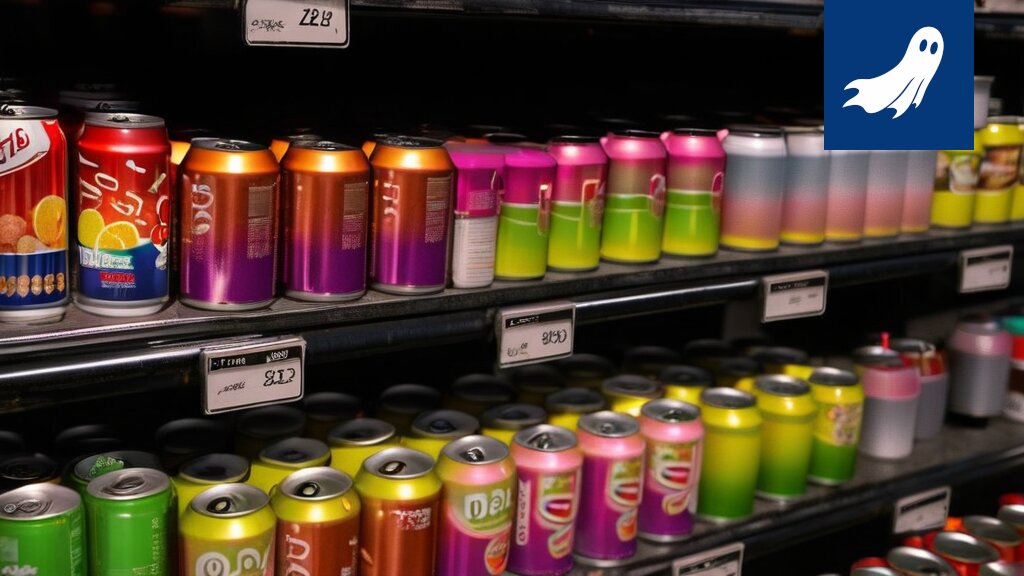 Oppilas neuloo sukkaa silmät sidottuina osana energiajuomien vastustamiskampanjaa.