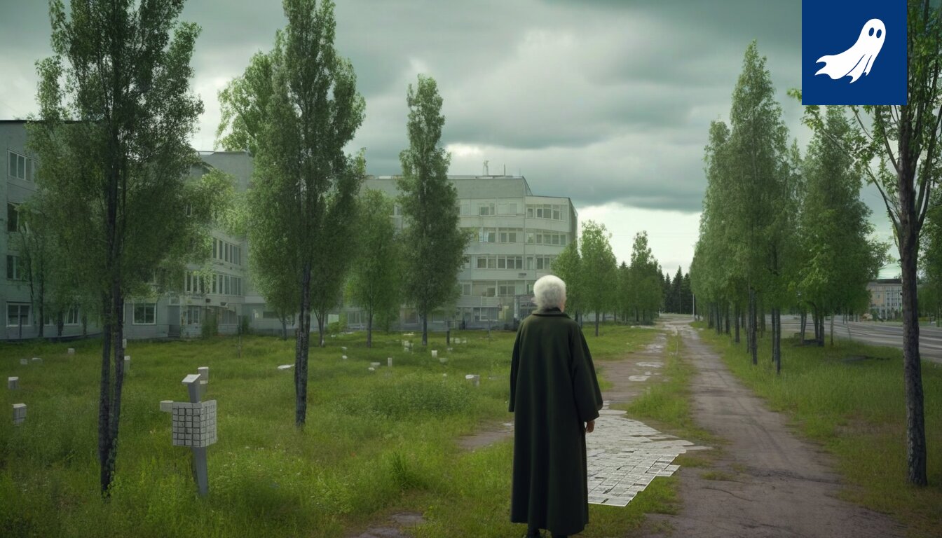 Sarjakuvamainen kuva Googlen logosta Suomen lipun päällä, viitaten satiiriseen uutiseen.