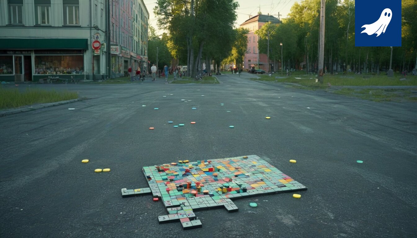 Satiirinen kuva Linnea Leinosta tanssimassa synkän pilven alla, symboloiden tamperelaisten alakuloa.