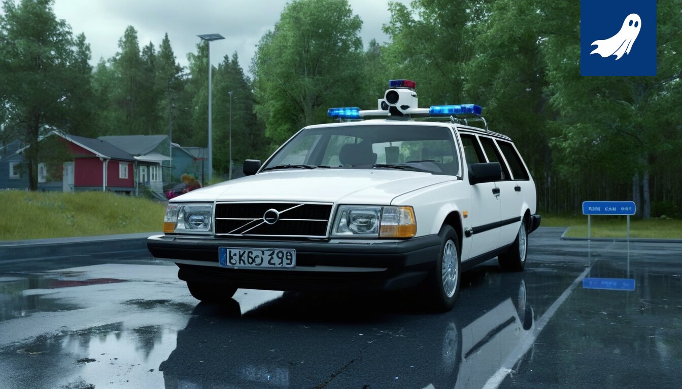 Satiirinen uutiskuva Tampereen päiväkodista, jossa seinät on maalattu sinisellä ja lelut ovat sähköautoja.