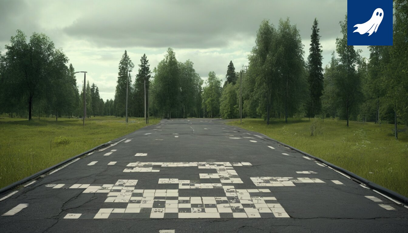 Sarjakuvamainen kuva Seppo Koskisesta, jonka pää ympärillä pyörii datavirtaa symboloivia symboleja.