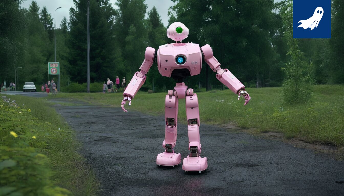 Robottijalkapallo-ottelu, jossa TamU:n robotit pelaavat PKKU:ta vastaan, kuvaa satiirisen uutisartikkelin tapahtumia.