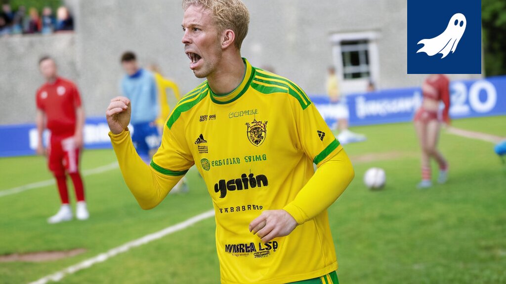 Teemu Hytönen, Ilveksen tekoälyllä optimoitu maalintekijä, juhlii maalia stadionilla.
