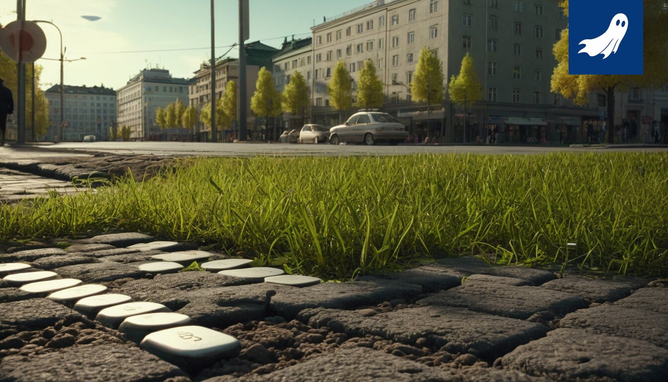 Sarjakuvamainen kuva tekoälystä, joka säätää pattereita ja sulkee ikkunoita, symboloiden energiatehokkuuden pakkomiellettä.