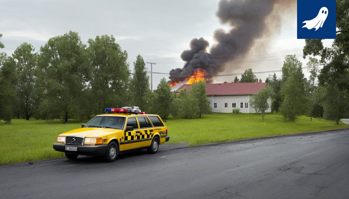 Savua nousee palaneesta koulurakennuksesta Nokian Kaarikadulla, opettajien muotinäytöksen jälkeen.
