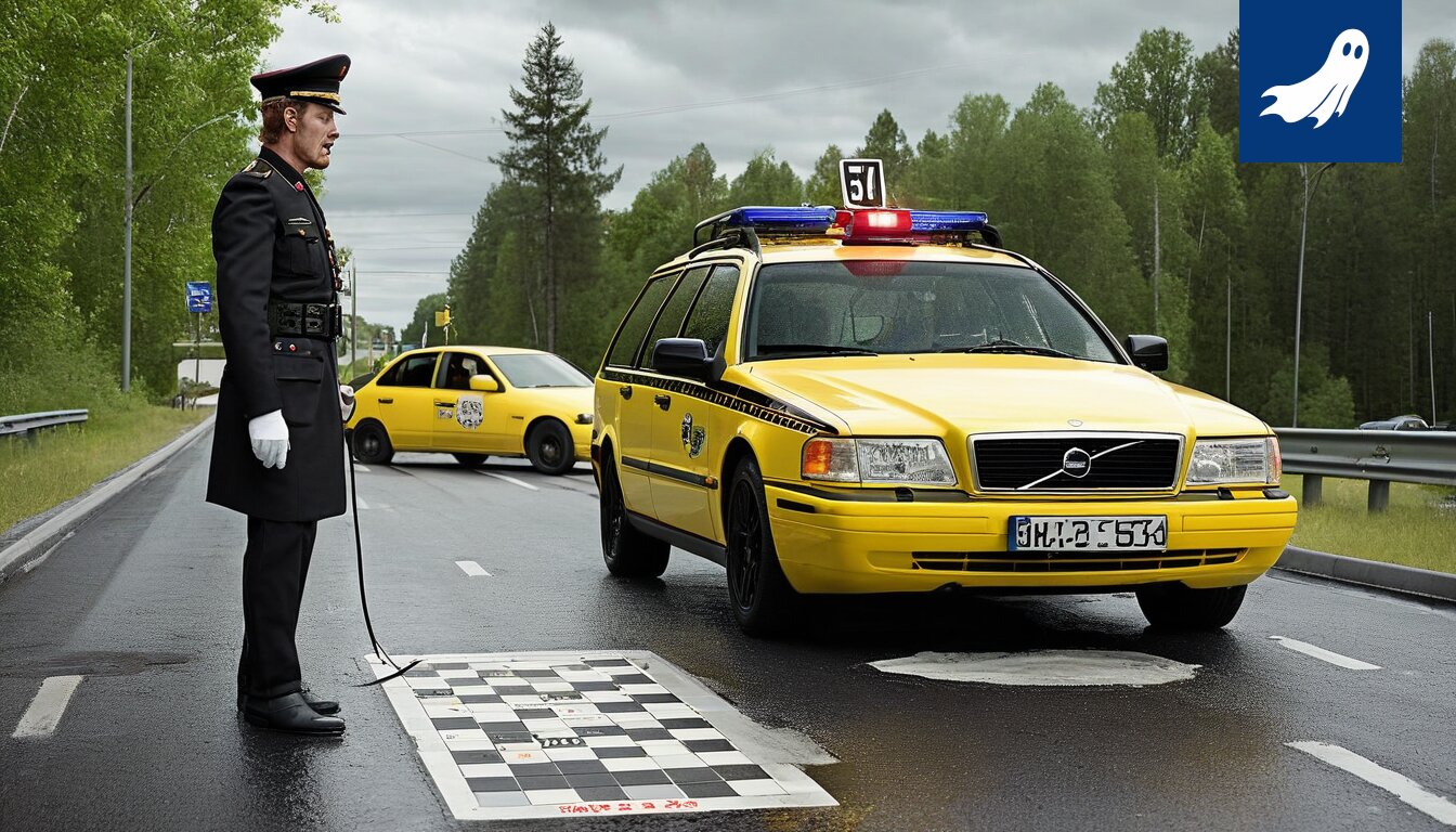 Sarjakuvamainen kuva Kolmostien liikenteestä, jossa törmäykset muuttuvat osakkeiksi.