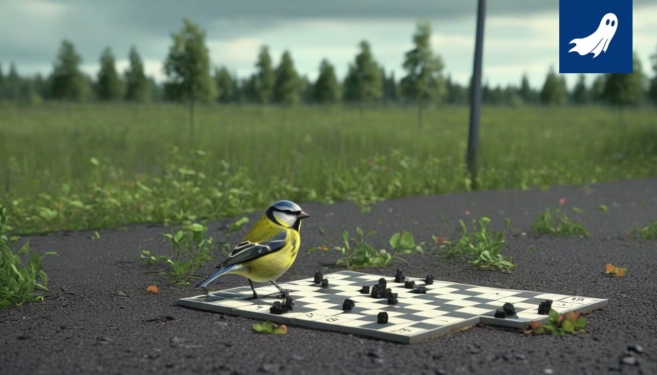 Sininärhi lentää aurinkopaneelien yllä, symboloiden datan keräämistä ja tiedustelua.