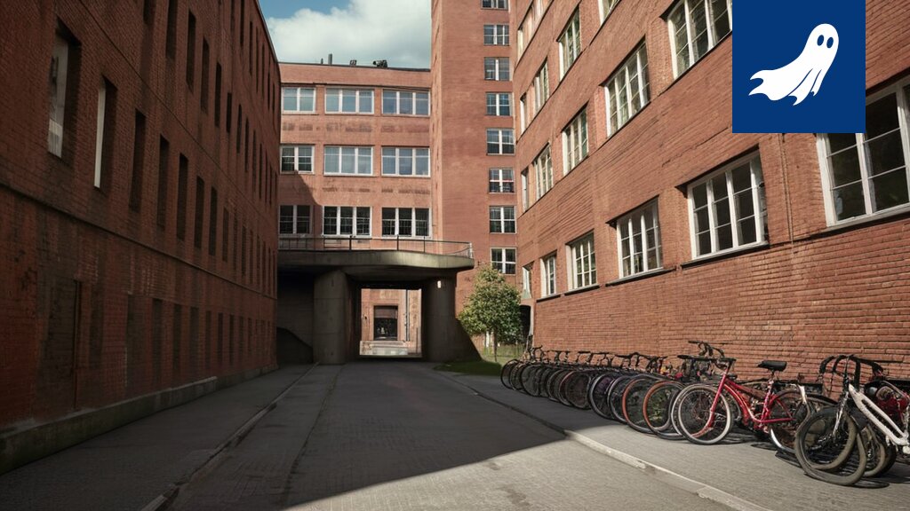 Sarjakuvamainen kuva Tampereen kaupungintalosta, jonka katolta nousee valoa ja energiaa nuorten tunteista.