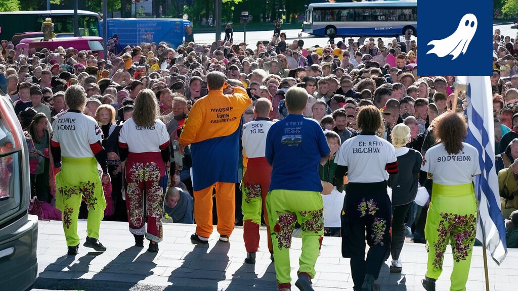 Sarjakuvamainen kuva Tamkon logosta muunnettuna digitaaliseksi valuutaksi, symboloiden opiskelijakunnan siirtymistä lohkoketjuun.