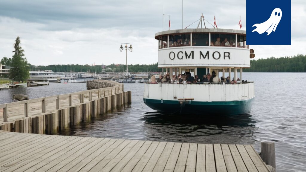 Virtuaalilasit päässä hymyilevä henkilö nauttii digitaalisesta risteilystä Tampereen Pyhäjärvellä.