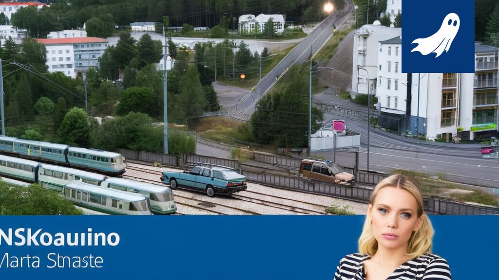 Virtuaalinen rautatie, jossa digitaaliset junat kulkevat näkymättömällä radalla, symboloiden uutta sijoitusmuotoa.