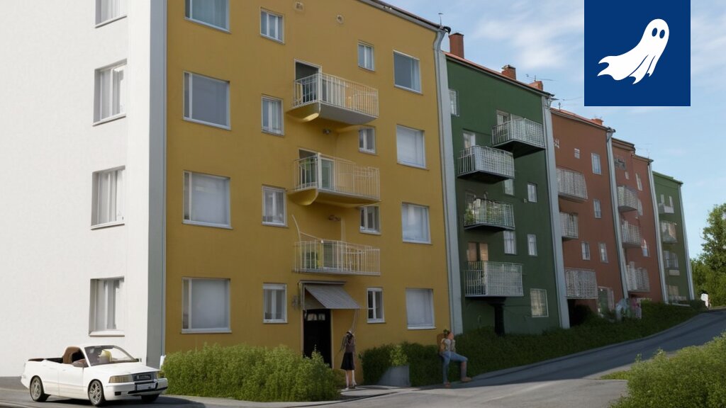 Sarjakuvamainen kuva älyjääkaapista, joka raportoi tietoja pilveen, symboloiden Lumo-Kotien valvontajärjestelmää.