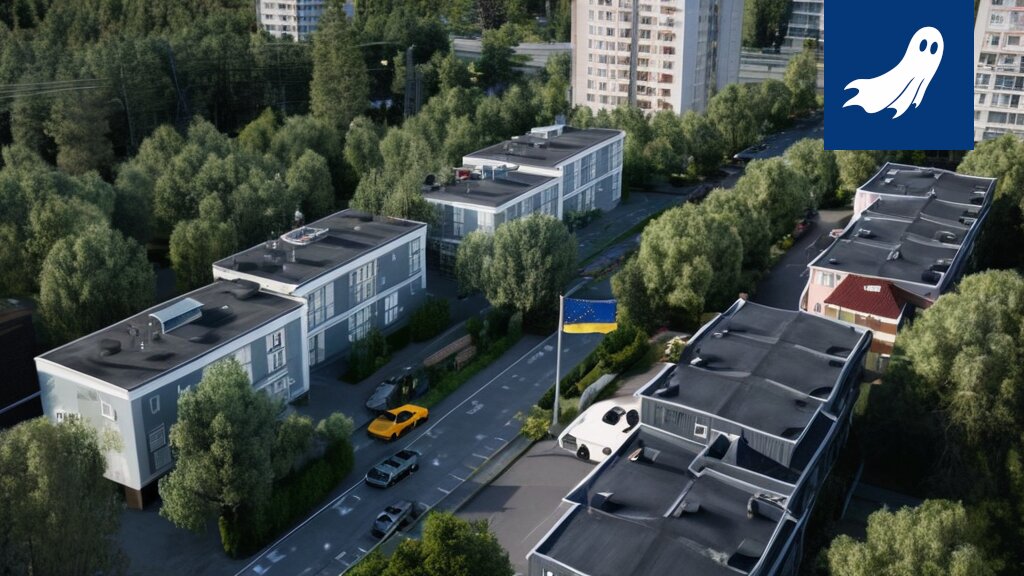 Satiirinen kuva Amurin alueesta, jossa korostetaan uudenlaista asumisen teknologiaa ja hengityksen mittausta.