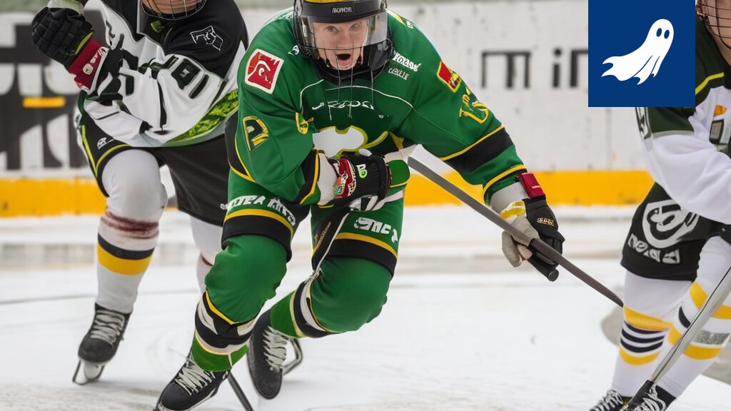 Jääkiekkopelaaja Jan-Mikael Järvinen TikTok-tanssiliikkeissä, satiirinen uutiskuva.