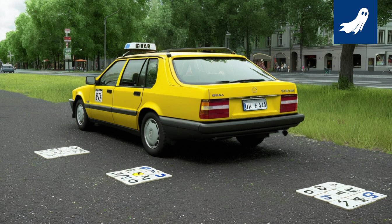 Virka-auto levittää salaperäisiä tarroita, joissa on tekoälyn ennustamia tietomurtojen uhreja.