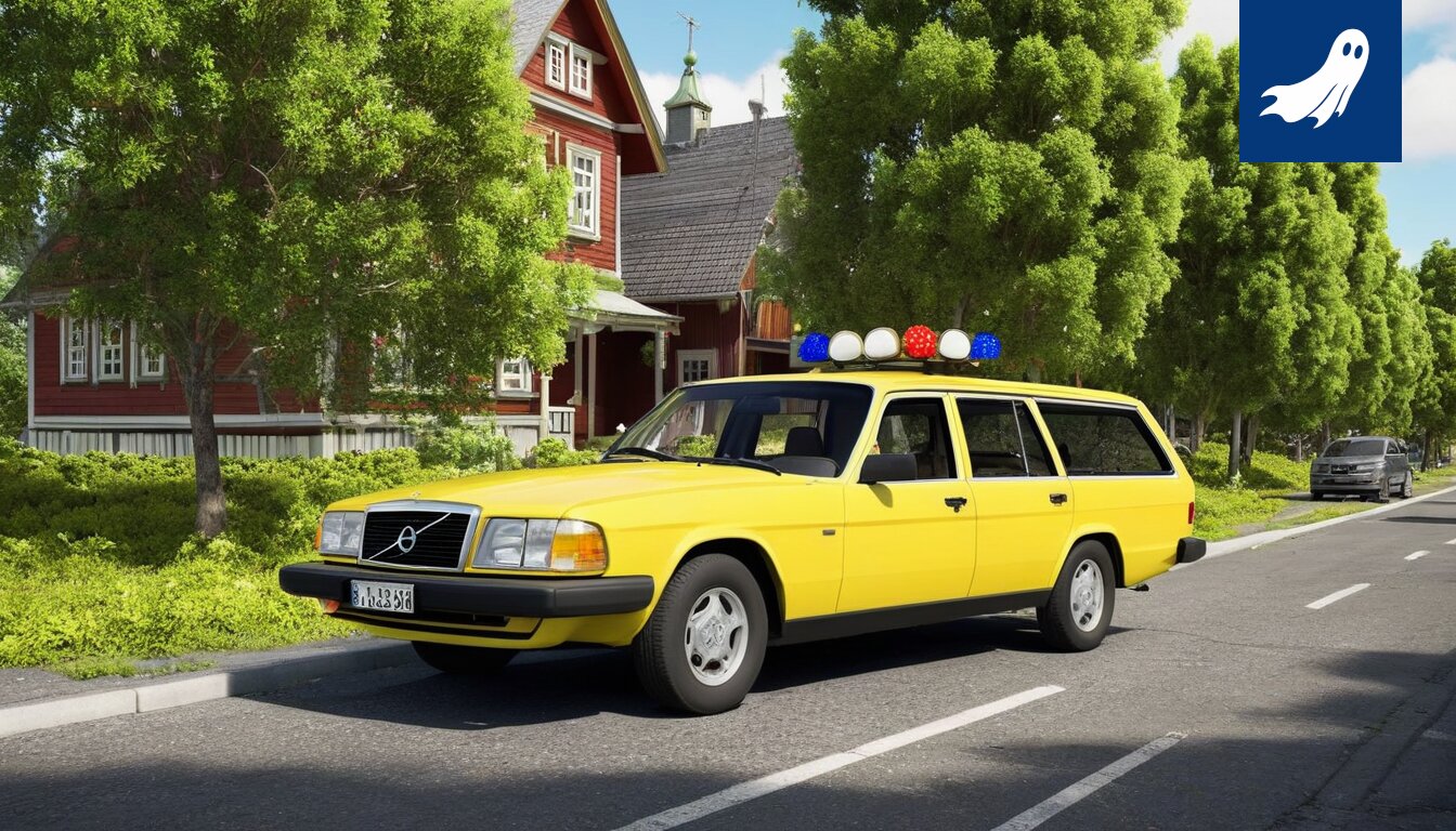 Mustavalkoinen kuva Pispalasta, jossa näkyy vanhoja puutaloja ja taiteilijoiden ateljeita.