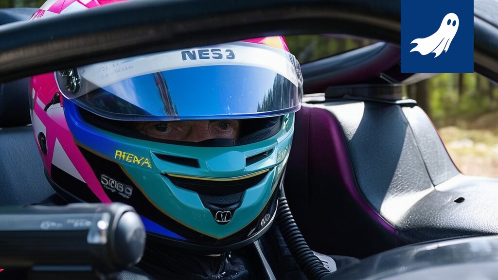 Luka Sammalisto formulakilpailussa, mutta kuva viittaa siihen, että hänen suorituksensa on tekoälyn ohjaamaa.