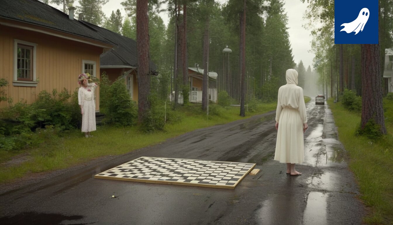 Satiirinen uutiskuva Mänttä-Vilppulasta, jossa vihjataan alueen epätavalliseen talouspolitiikkaan ja paluumuuttajien rooliin.