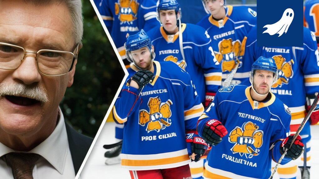 Jukka Jalonen tarkastelee robottivalmentajaa jääkiekkoareenalla, symboloiden Jokerien uutta, tekoälypohjaista strategiaa.