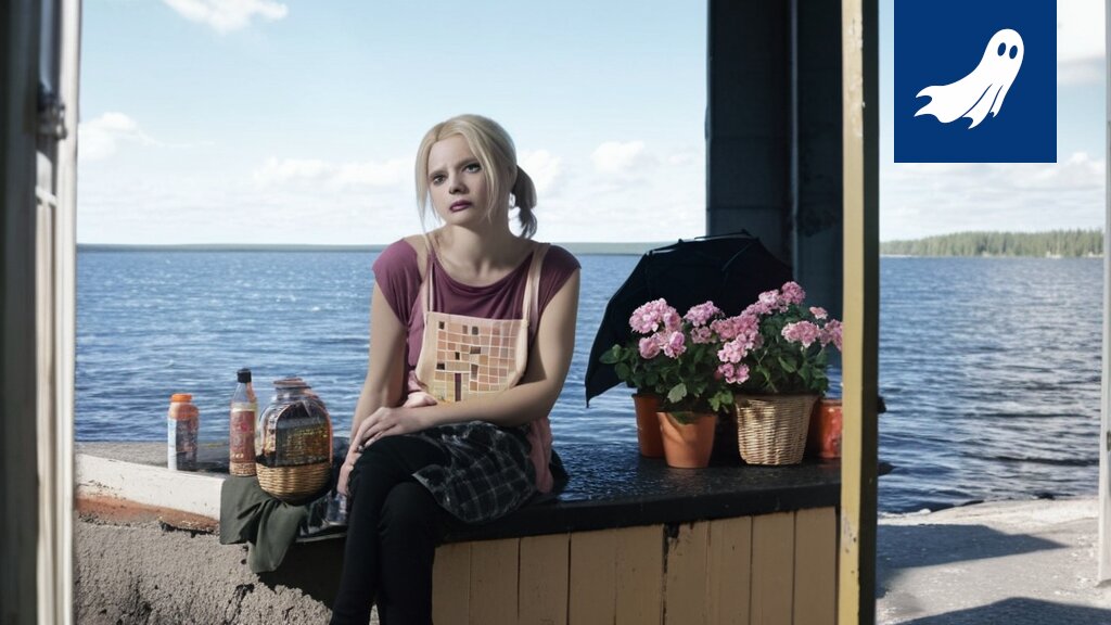 Näsijärven rannalla sijaitseva Laelta-kahvila, jonka sisustus on minimalistinen ja rauhoittava.