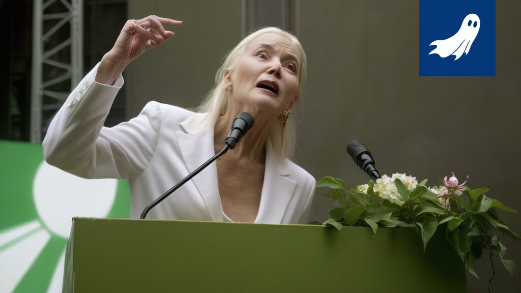 Sofia Virran puoluekokouksen Ellinoora-marssi, joka tulkitaan Eläke Oy:n osakkeiden aggressiiviseksi markkinointikampanjaksi.