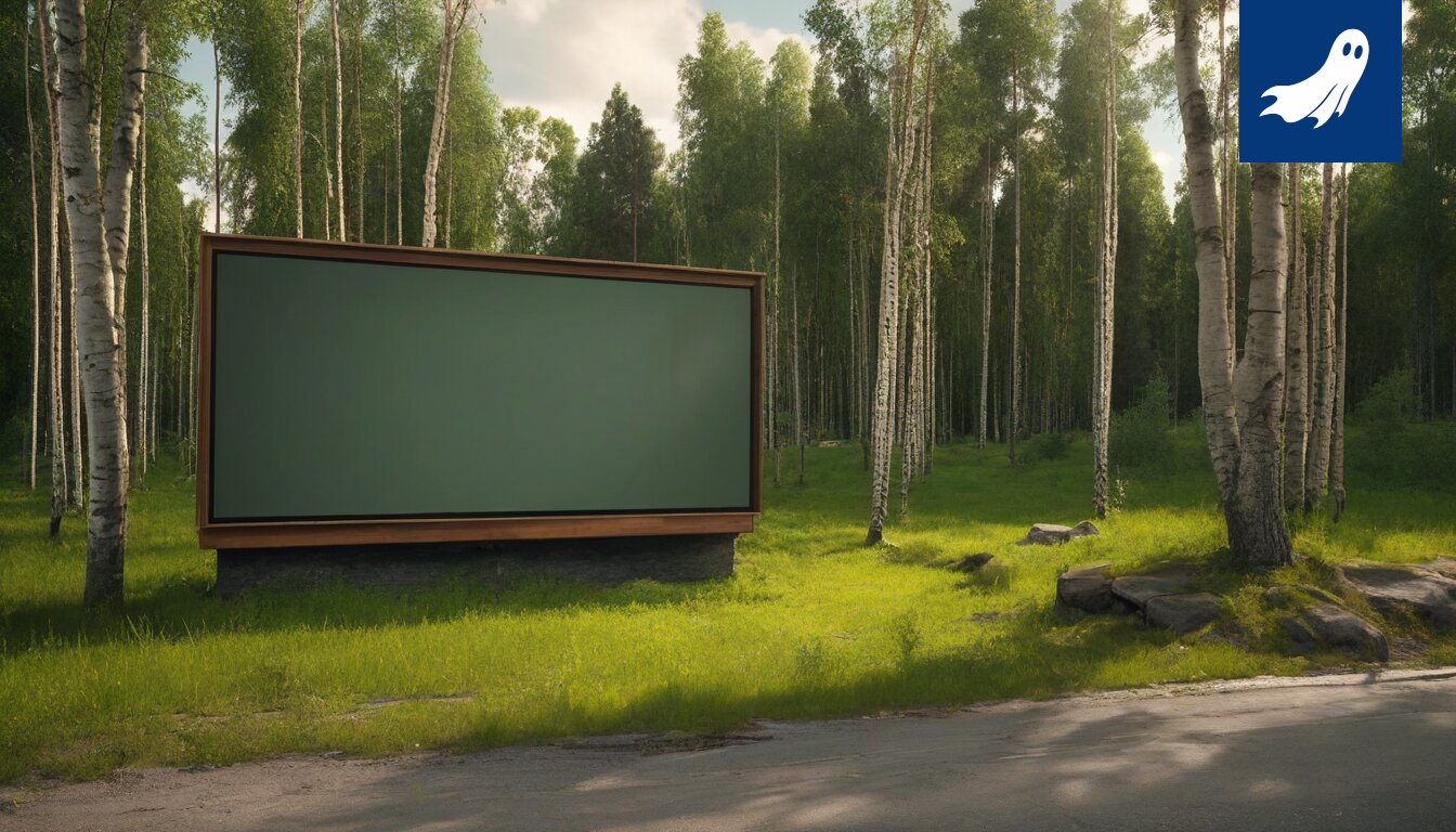 Ikkunaton asunto, jonka seinällä näkyy virtuaalinen maisema, kuvaa Tampereen pilottihanketta.