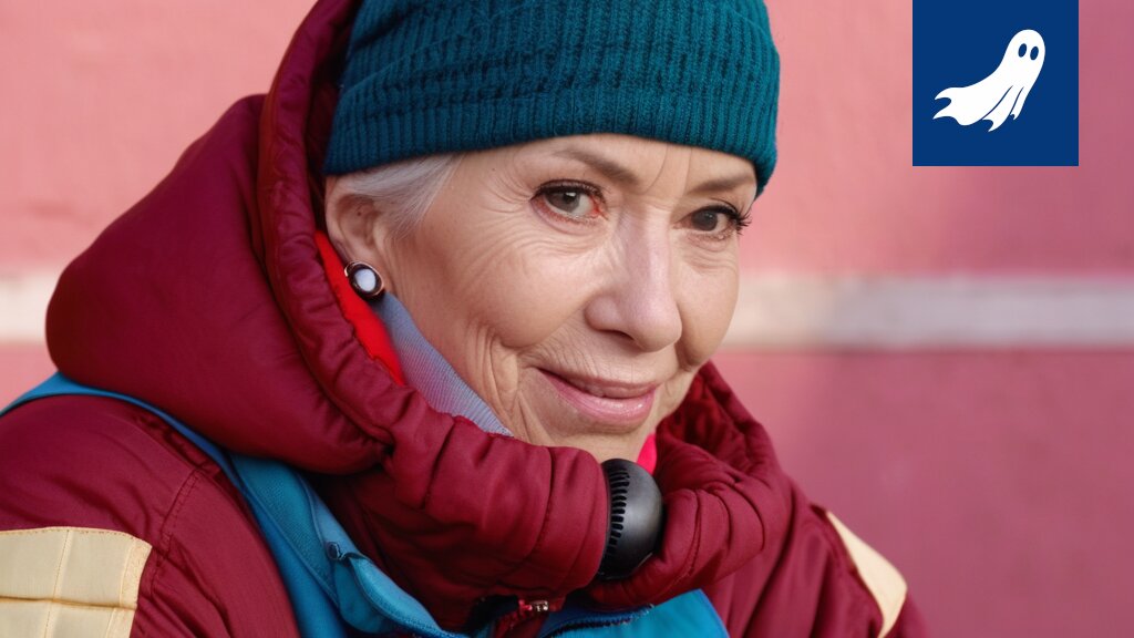 Kuva Rukan maailmancupista, jossa näkyy valvontalennokki hiihtäjän yläpuolella.