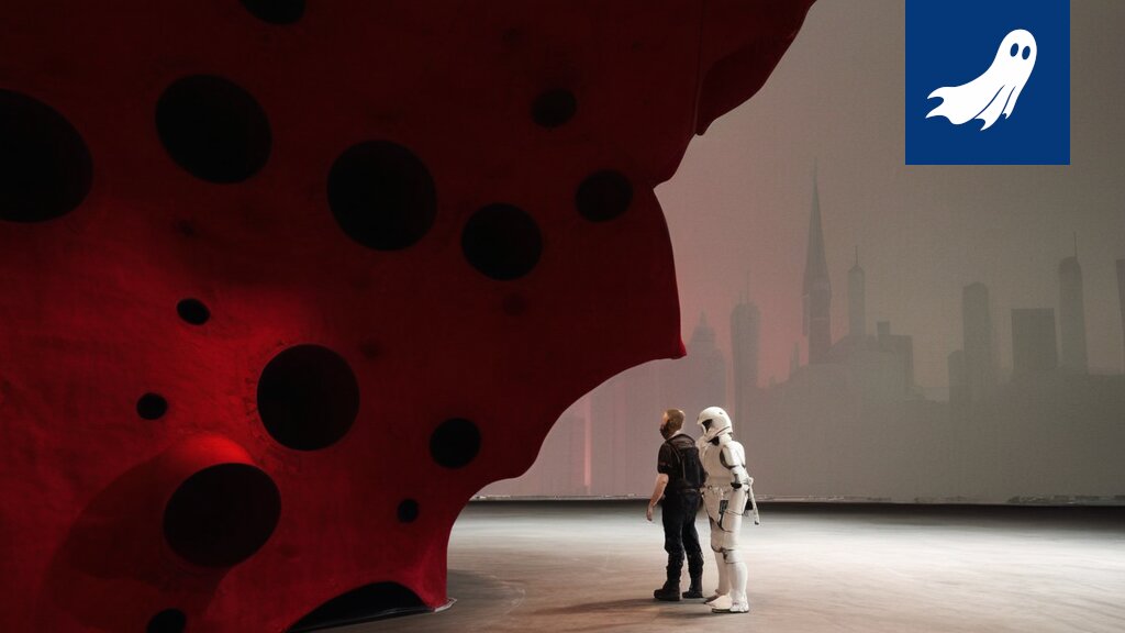 Anish Kapoorin Ancestor-veistos Serlachius-museossa, jota ympäröi futuristinen 'Kulttuuripiste-farmi'.